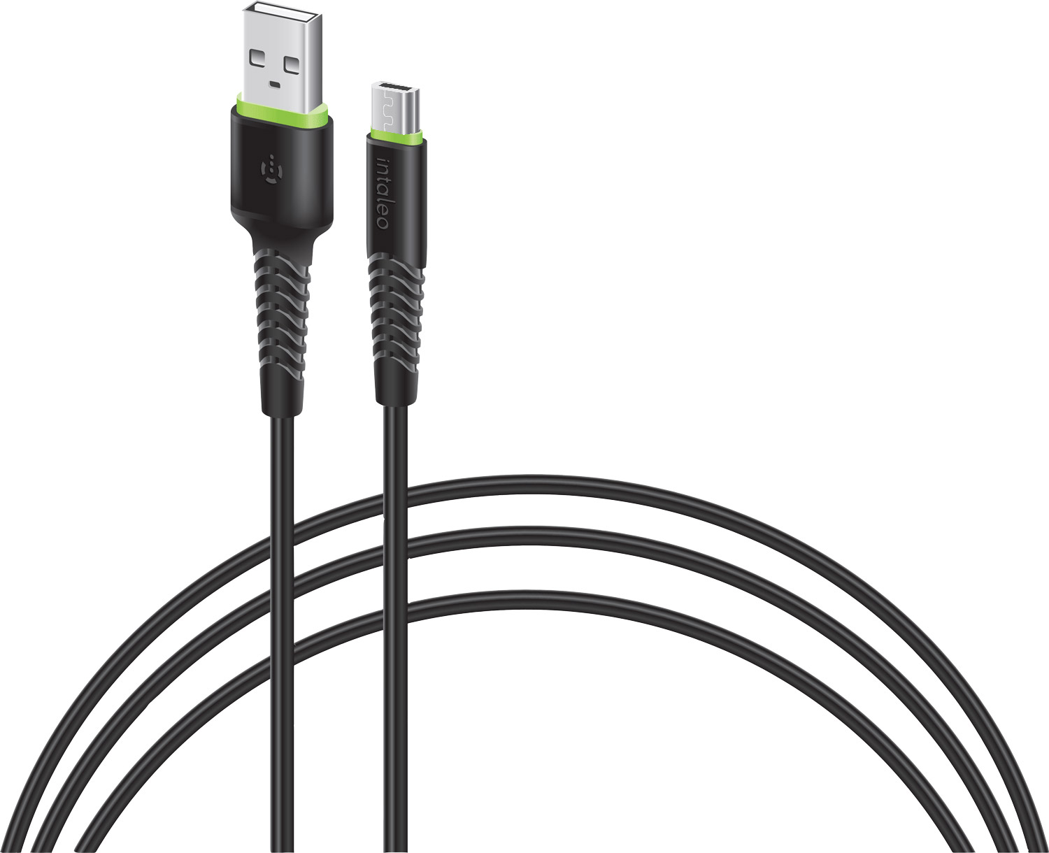 Кабель синхронізації даних Intaleo Micro USB 0,2м Black (CBFLEXM0) - Фото 1