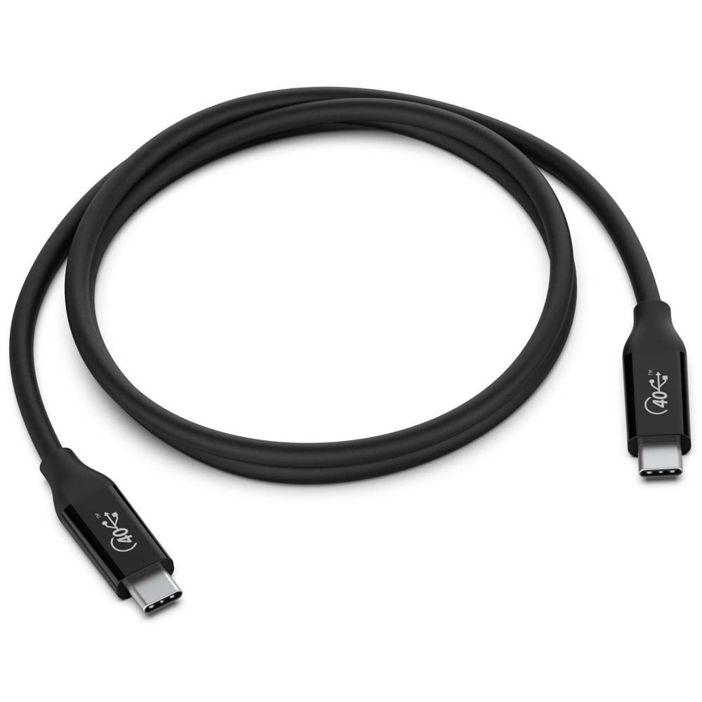 Кабель синхронизации данных Belkin USB4 USB C - USB C 100W 0.8 m Black (INZ001BT0.8MBK) - Фото 1