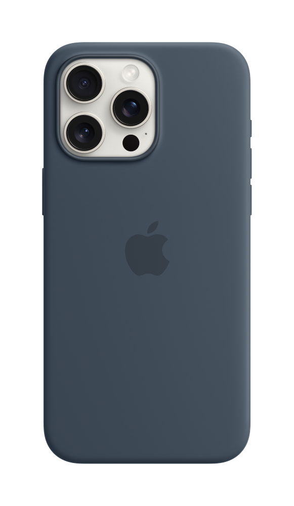 Чохол для смартфону Apple Silicone Case with MagSafe iPhone 15 Pro Max Storm Blue (MT1P3) - Фото 1