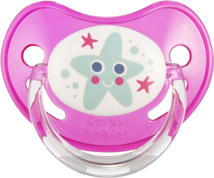 Анатомічна пустушка Canpol babies 0-6 м-ців Love&sea - рожева (22/506_pin_new) - Фото 1