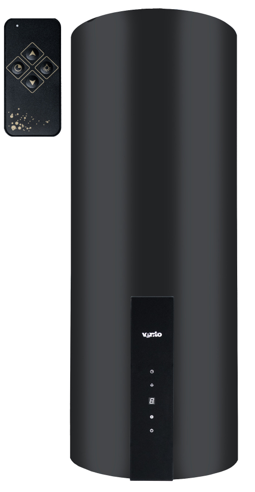 Вытяжка декоративная Ventolux ISOLA CILINDRO 35 BK (1200) TRC MM - Фото 1