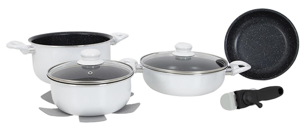 Набор посуды Gimex Cookware Set induction 7 пр. White (6977221) - Фото 1