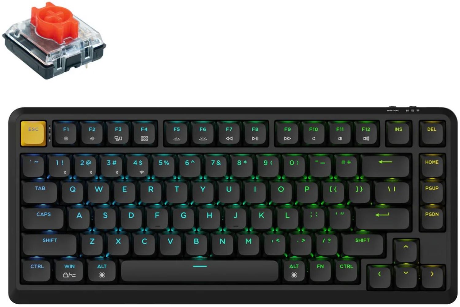 Купить Клавиатура беспроводная игровая Keychron Black (J1-H1-UA) - Фото 1 Клавиатура беспроводная игровая Keychron Black (J1-H1-UA) - Фото 1