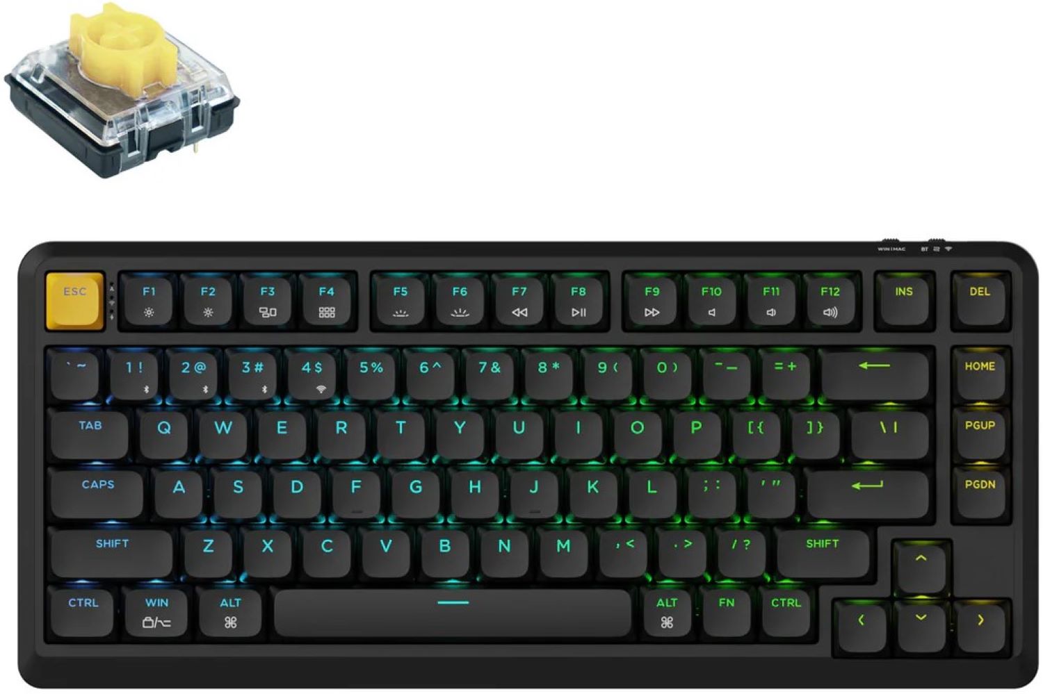 Купить Клавиатура беспроводная игровая Keychron Black (J1-H4-UA) - Фото 1 Клавиатура беспроводная игровая Keychron Black (J1-H4-UA) - Фото 1