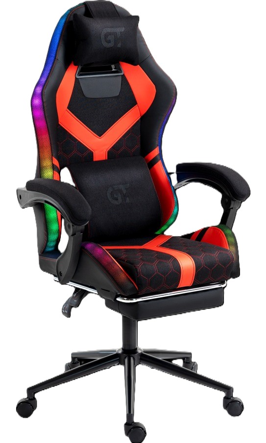 Кресло для геймеров GT Racer X-2336 Black/Red RGB - Фото 1