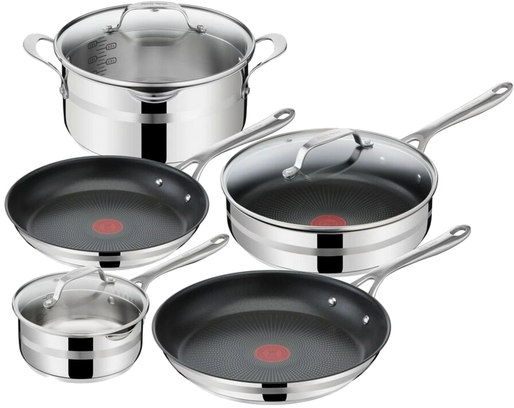 Уценка - Набор посуды Tefal E310S874 Jamie Oliver Cook Smart 8 пр - Фото 1