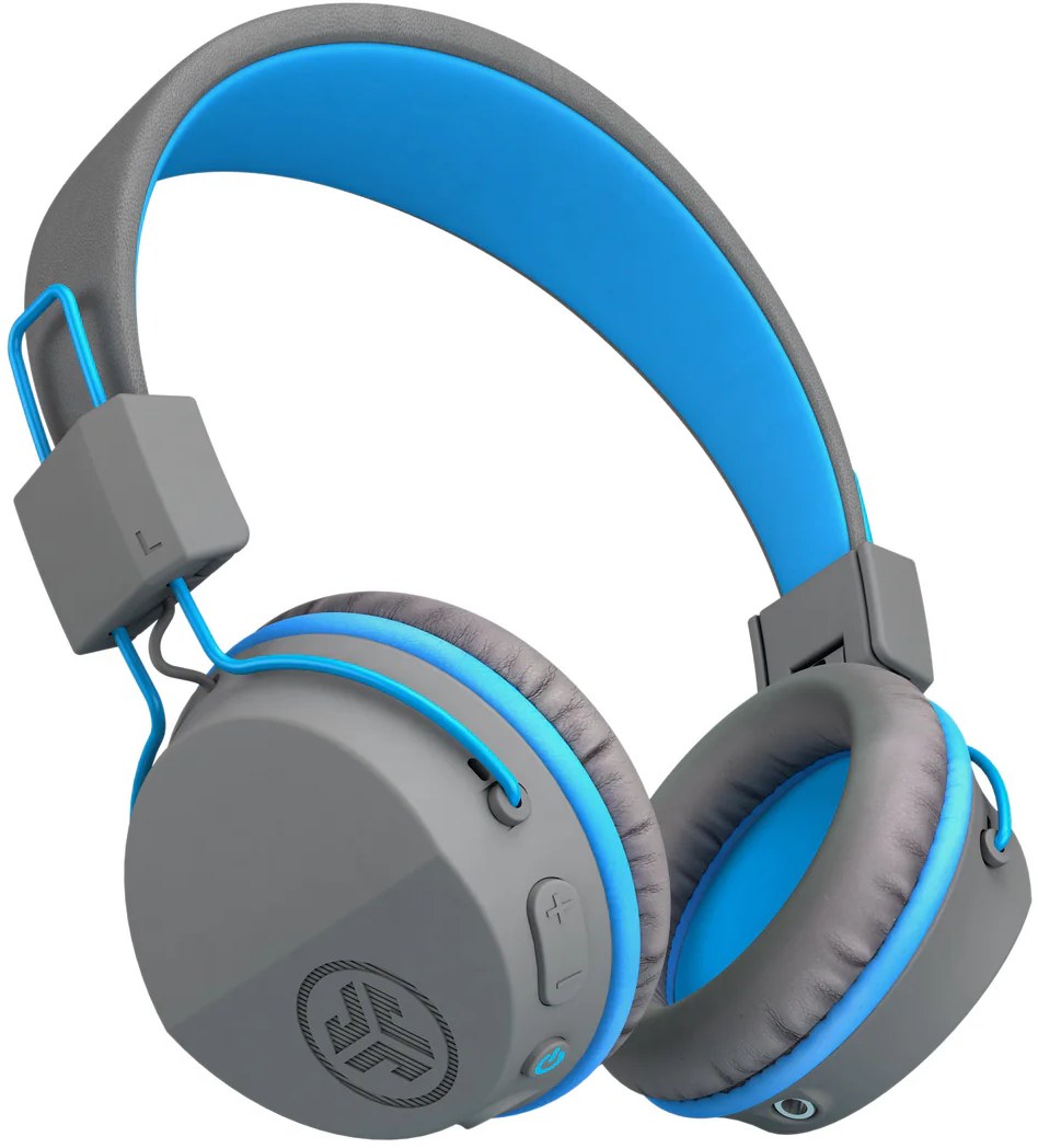 Наушники накладные беспроводные JLab JBuddies Studio Kids Wireless Grey/Blue (IEUHBSTUDIORGRYBLU4) - Фото 1