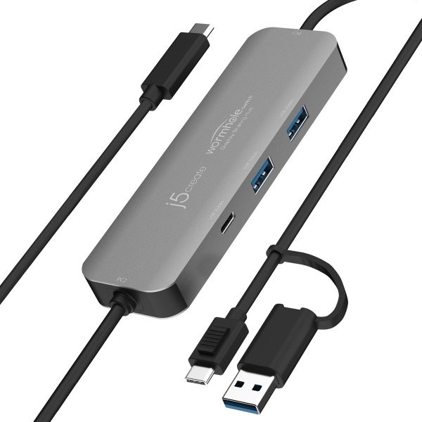 Хаб USB J5create 2-USB-A/1 USB-C (JCH462-N) - Фото 1