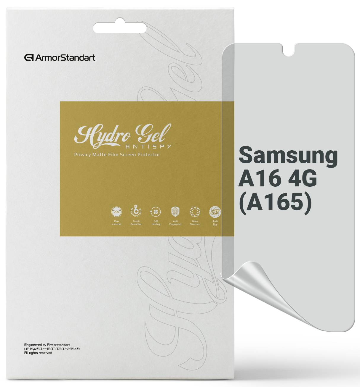 Защитная пленка для смартфона Armorstandart Anti-spy for Samsung A16 4G (A165) (ARM80178) - Фото 1