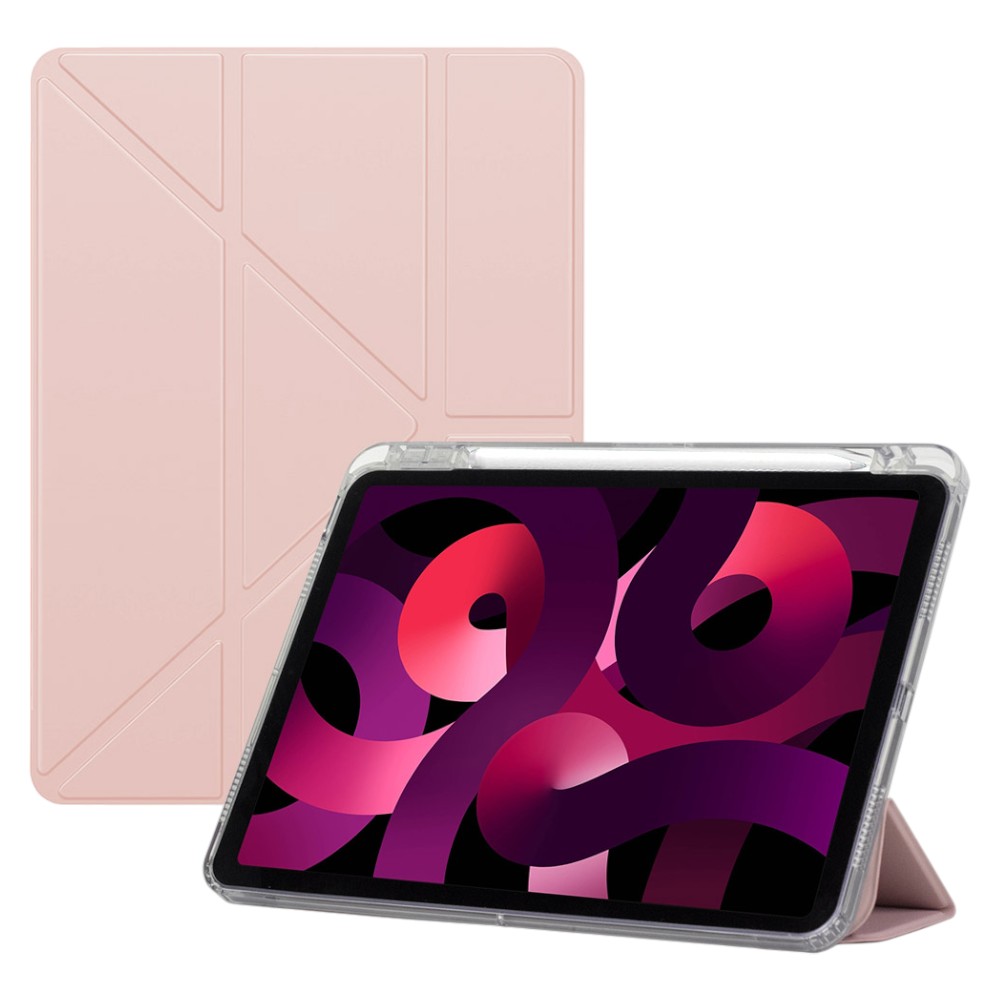 Чохол для планшета BeCover Ultra Slim Origami Transparent for Apple iPad Air (4/5) 2020/2022 10.9"" Pink (711104)" - Фото 1