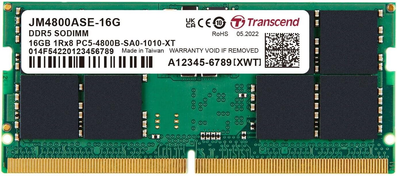 Купити Память DDR Transcend DDR5 16GB 4800 (JM4800ASE-16G) - Фото 1 Память DDR Transcend DDR5 16GB 4800 (JM4800ASE-16G) - Фото 1