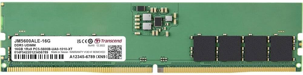 Память DDR Transcend DDR5 16GB 5600 (JM5600ALE-16G) - Фото 1