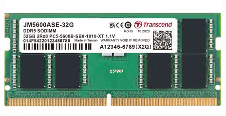 Память DDR Transcend DDR5 32GB 5600 (JM5600ASE-32G) - Фото 1