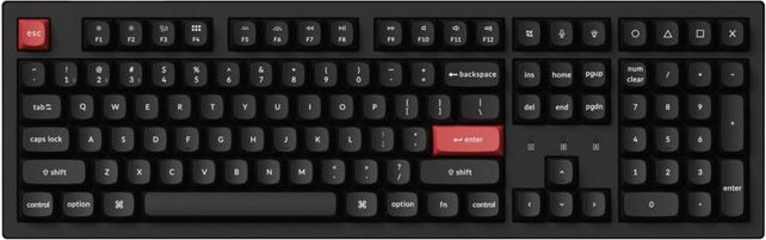 Клавиатура беспроводная Keychron K10 PRO 100Key, K pro Banana, WL/BT/USB-A, QMK, EN/UKR, RGB, Black (K10P-B4-UA) - Фото 1