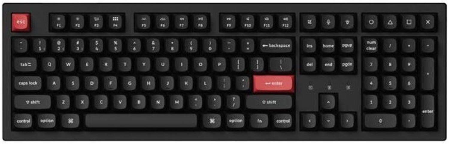 Клавиатура беспроводная Keychron K10 PRO 100Key, K pro Banana, WL/BT/USB-A, Hot-Swap, QMK, EN/UKR, RGB, Black (K10P-H4-UA) - Фото 1