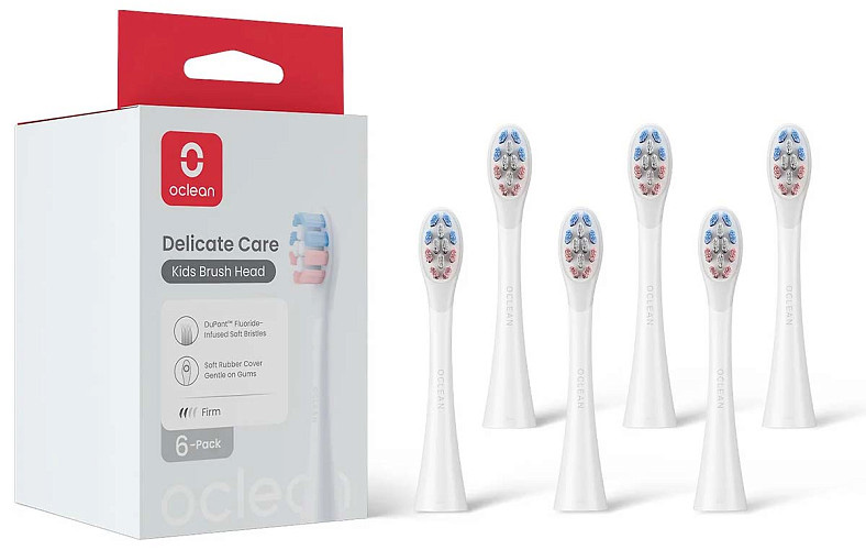 Насадка для зубной щетки Oclean Delicate Care P3K1 White 6 шт. (6970810557404) - Фото 1