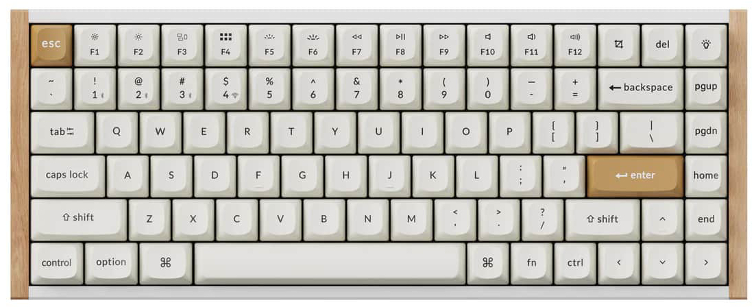 Клавиатура беспроводная Keychron K2HE 81Key, Gateron Double-Rail Magnetic Nebula, WL/BT/USB-A White (K2H-Q1-UA) - Фото 1