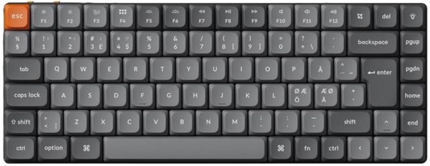 Клавиатура беспроводная Keychron K3 Max 84Key, Gateron MX 2.0 Brown, WL/BT/USB-A, QMK, Hot-swap, EN/UKR, RGB, Black (K3M-H3-UA) - Фото 1