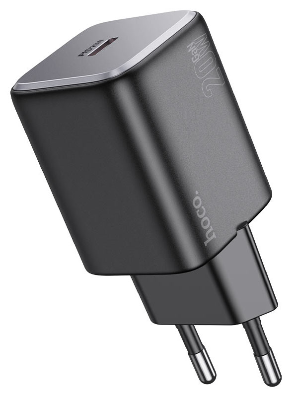 Сетевое зарядное устройство HOCO N40 PD20W charger Black (6942007616966) - Фото 1