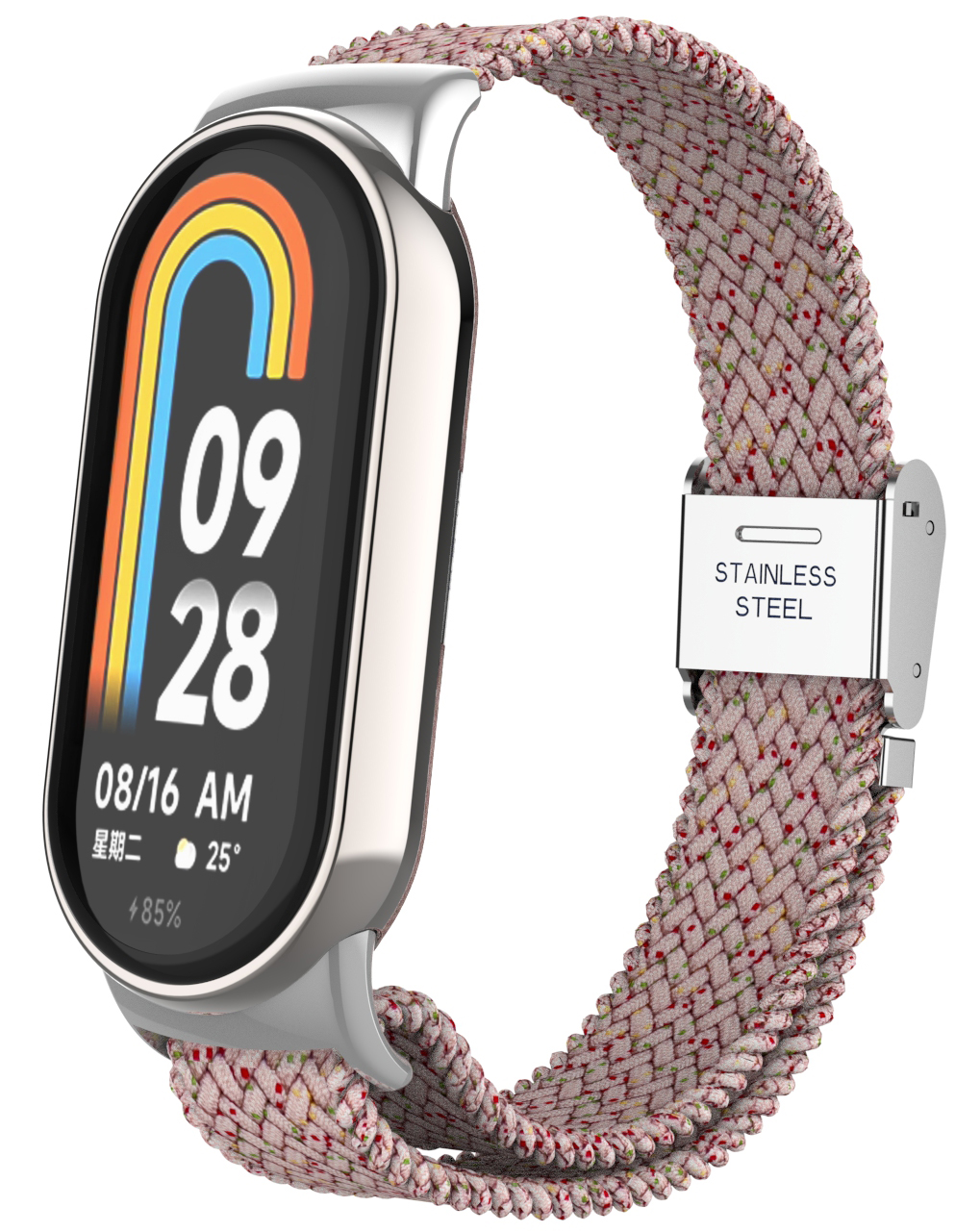 Ремінець для фітнес-браслету Armorstandart Braided Solo Loop for Xiaomi Smart Band 10/9/8 Starlight Pink (ARM86885) - Фото 1