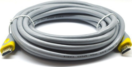 Кабель HDMI Merlion HDMI-HDMI 15m Grey/Yellow (YT-HDMI(M)/(M)HSV2.0-15m/16188) - Фото 1