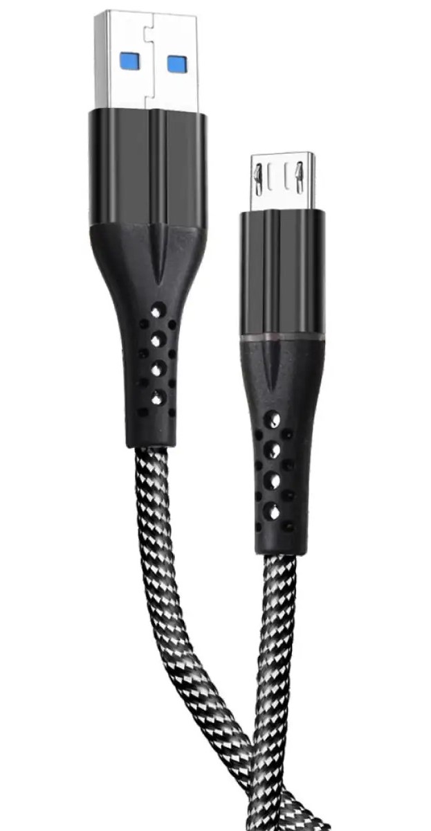 Кабель синхронизации данных Grunhelm Micro USB 1 м (GMC-02MLB) - Фото 1