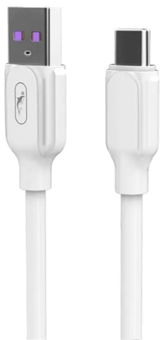Кабель синхронизации данных SkyDolphin S56T Super Fast TPE USB - Type C 1 м White (USB-000572) - Фото 1
