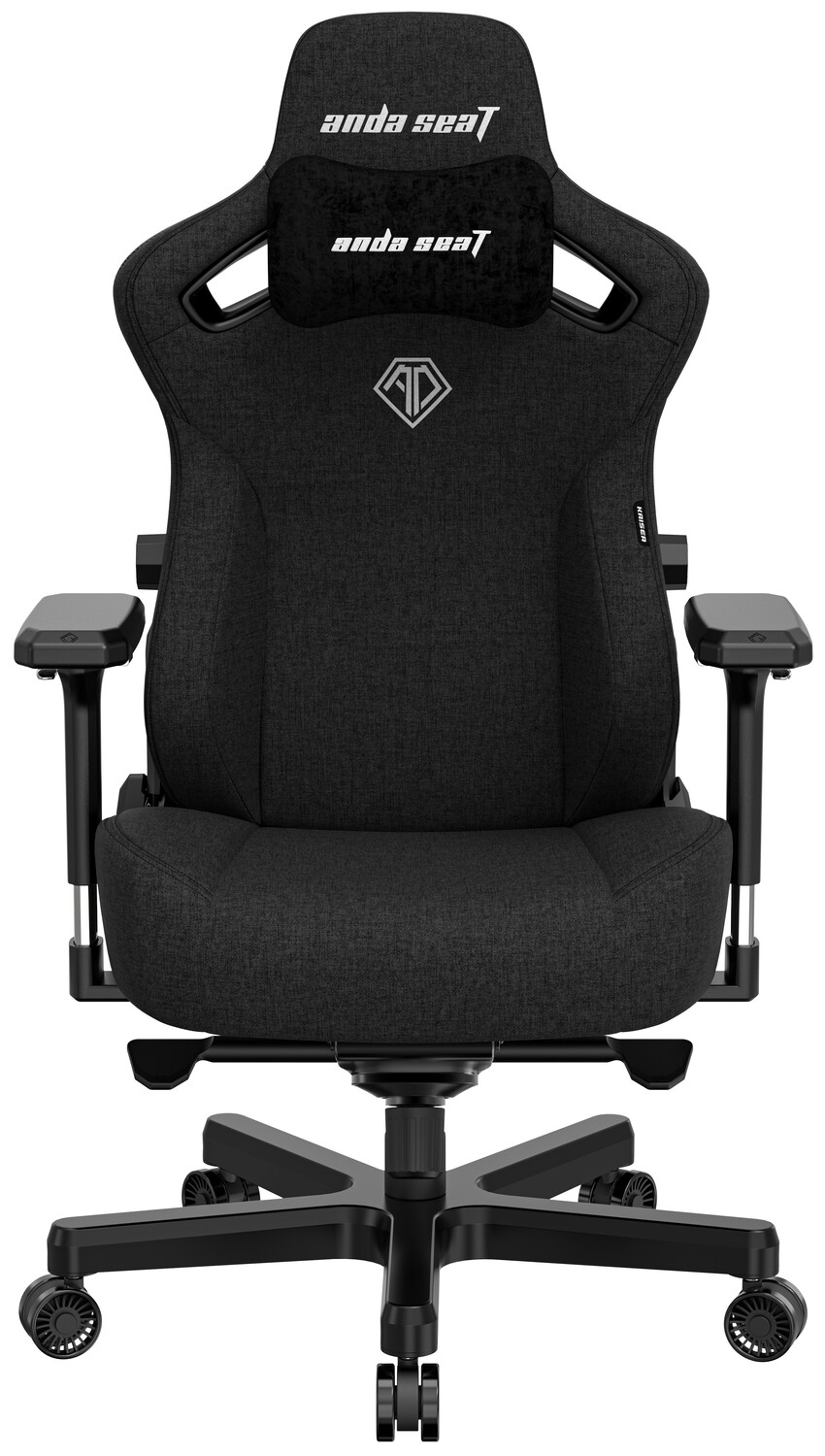 Кресло для геймеров Anda Seat Kaiser 3 Size L Black Fabric (AD12YDC-L-01-B-CF) - Фото 1