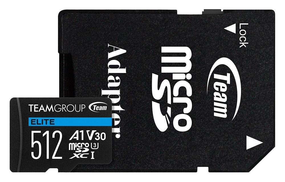 Карта пам'яті Team MicroSDXC 512GB UHS-I/U3 Class 10 Elite (TEAUSDX512GIV30A103) - Фото 1