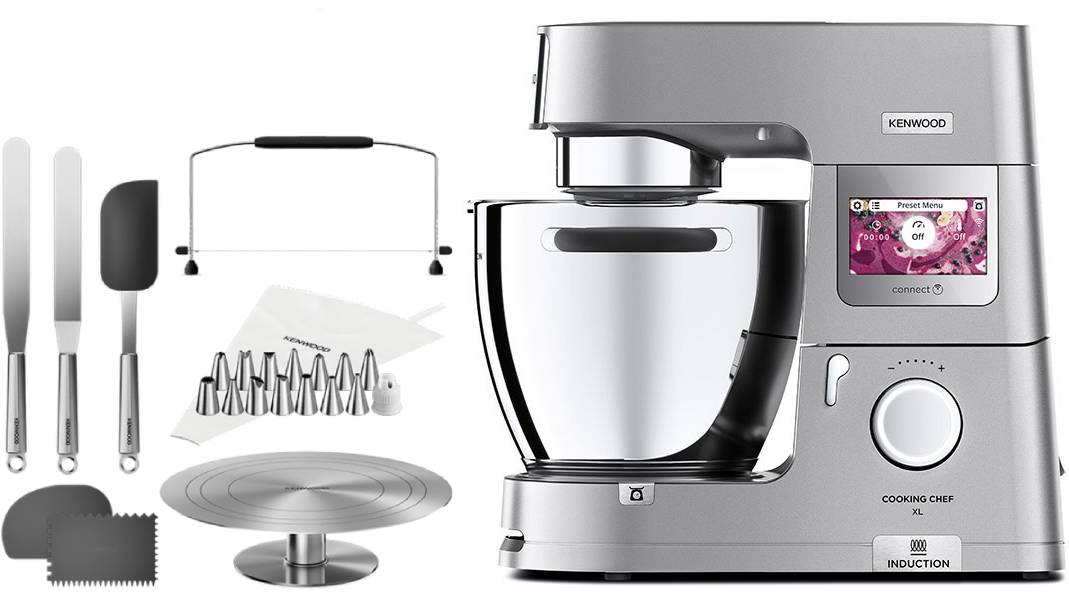 Комплект техніки Kenwood Кухонна машина і комбайн + Кухарський набір приладдя Kenwood KCL 95.004 SI + Кондитерський набір KWSD100