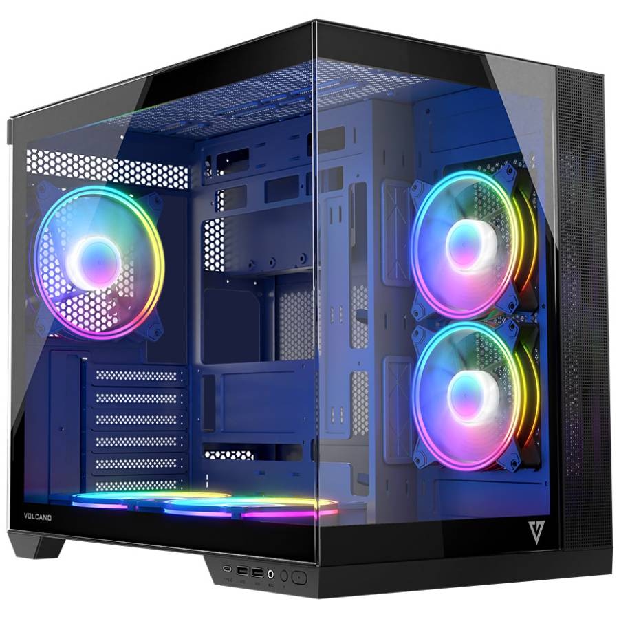 Корпус Modecom VOLCANO PANORAMA APEX ARGB 5F MIDI GREY без БП ATX (AT-PANORAMA-5F-ARGB-10-00) - Фото 1