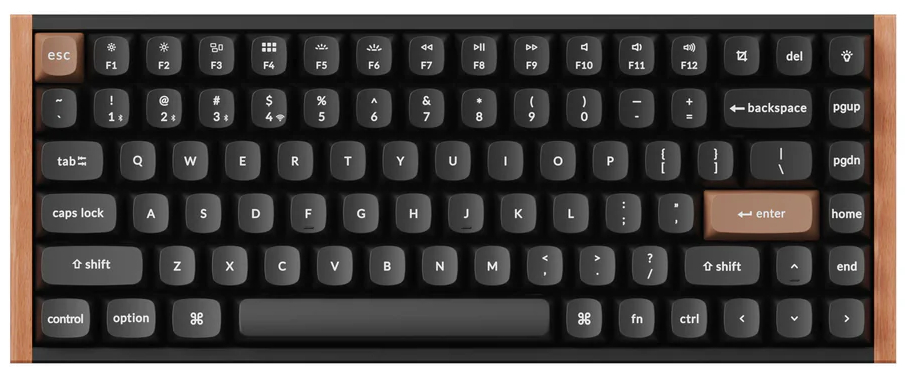 Клавиатура беспроводная Keychron K2HE 81Key, Gateron Double-Rail Magnetic Nebula, WL/BT/USB-A Black (K2H-F1-UA) - Фото 1