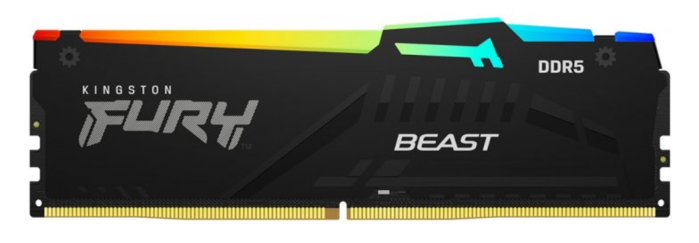 Память DDR Kingston DDR5 8GB/5200 Fury Beast RGB (KF552C40BBA-8) - Фото 1