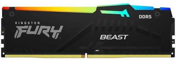 Память DDR Kingston DDR5 16GB/5600 Beast Black RGB (KF556C40BBA-16) - Фото 1