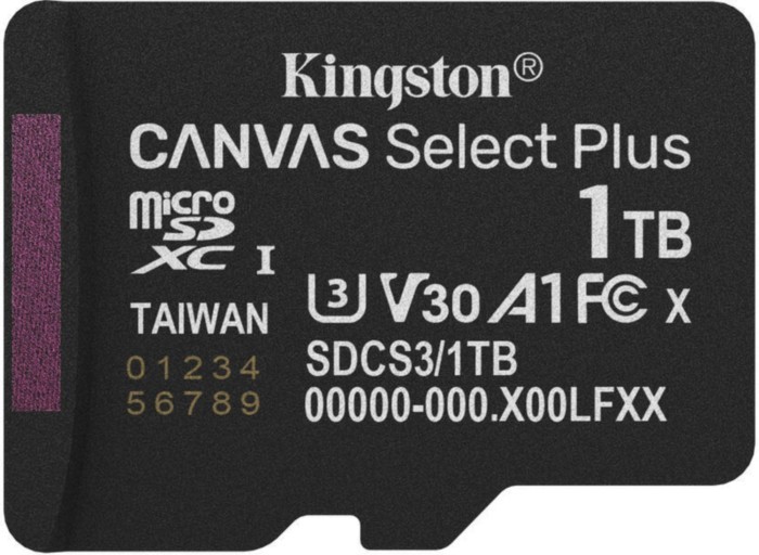 Карта памяти Kingston 1TB microSDXC Canvas Select Plus Gen 3 (SDCS3/1TBSP) - Фото 1
