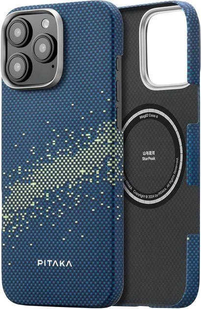 Чехол для смартфона Pitaka Tactile Woven StarPeak Lumintex Milky Way Galaxy for iPhone 16 Pro Max (KI1604PMYG) - Фото 1