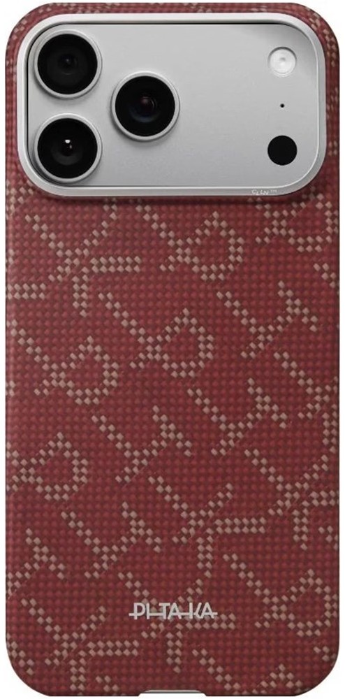Чохол для смартфону Pitaka Ultra-Slim Case Monogram Red/Gold for iPhone 17 Pro Max (KI1702PTKP) - Фото 1