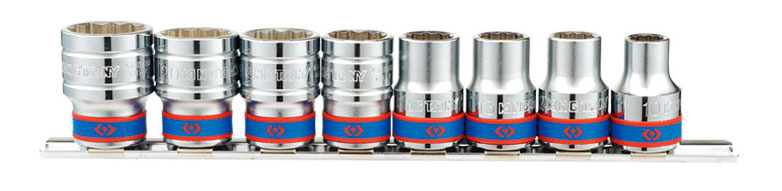 Набор торцевых головок KING TONY 1/2'' 10-19 мм 8 шт. (4010MR01) - Фото 1