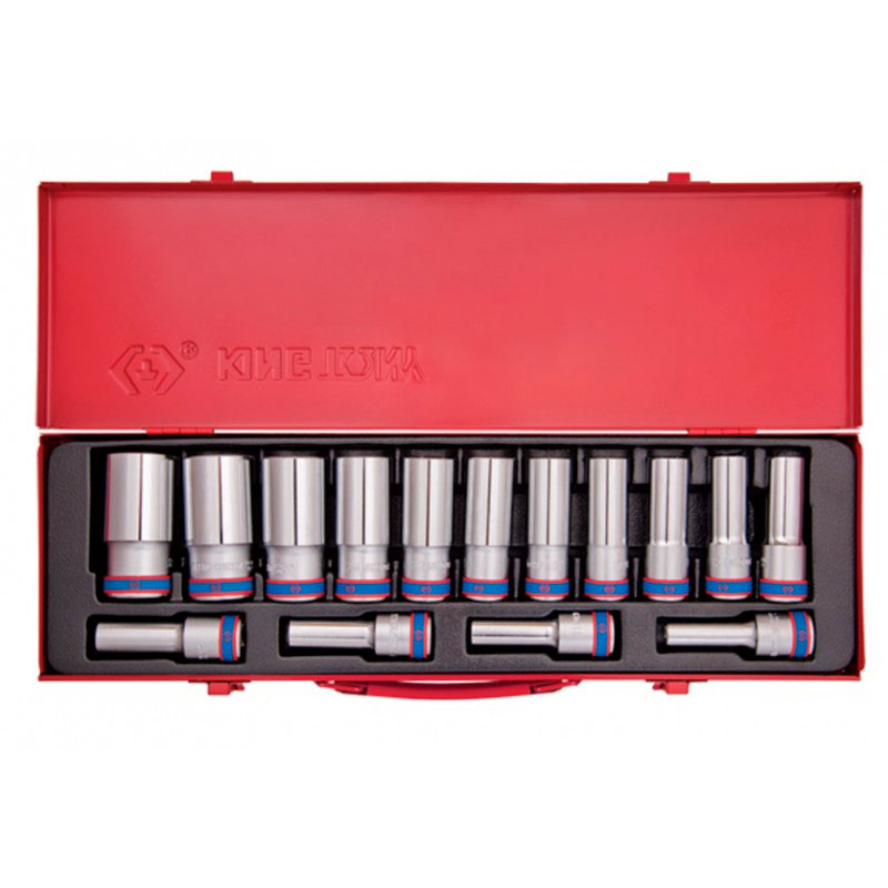 Набор торцевых головок KING TONY 1/2'' 15 шт. (4315MR) - Фото 1