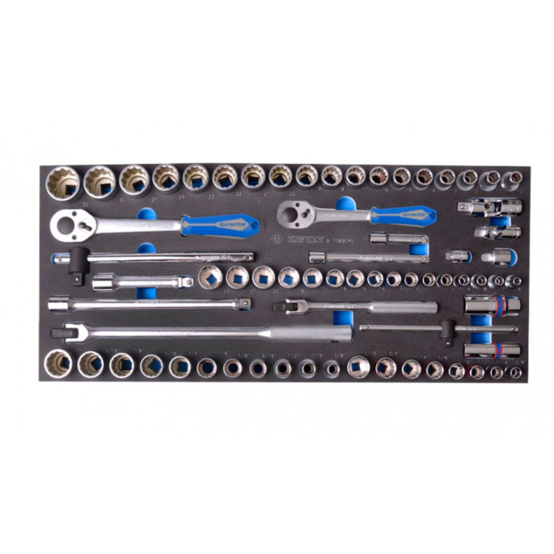 Набір торцевих голівок KING TONY 1/2'' 37 шт. (9-7069CRV) - Фото 1