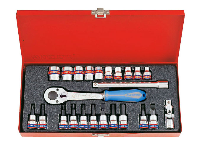 Набор торцевых головок KING TONY 3/8'' (3024SR) - Фото 1