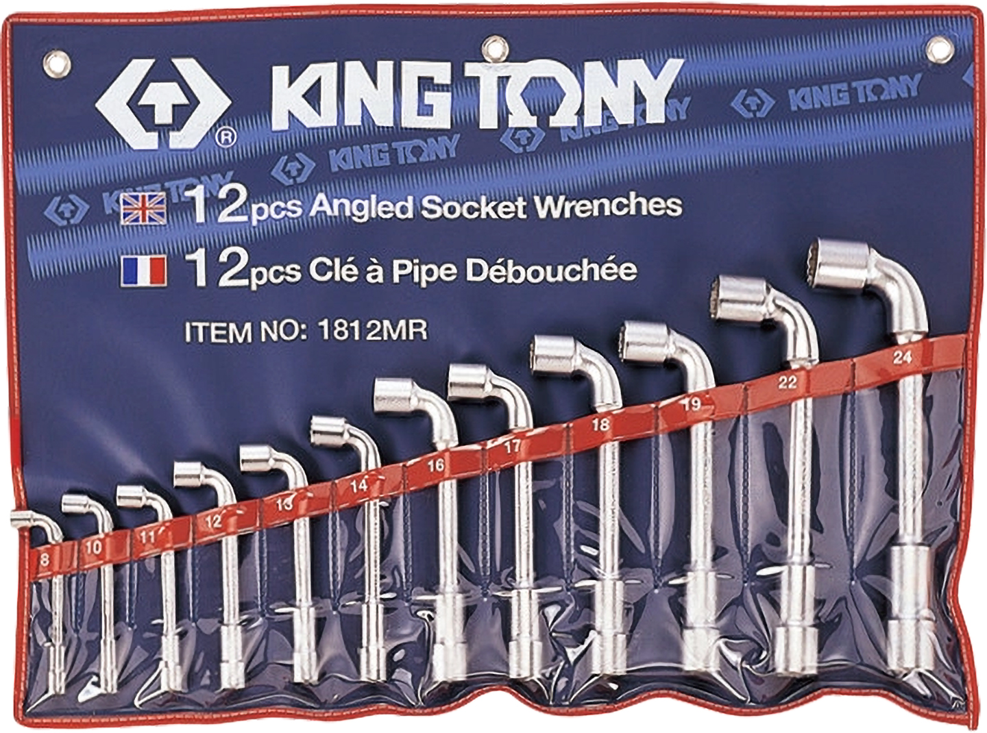 Набір ключів KING TONY 12 шт. 8-24 мм (1812MR) - Фото 1