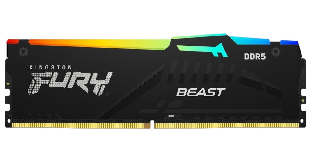 Память DDR Kingston FURY Beast 16GB 6000MT/s DDR5 CL36 DIMM RGB EXPO (KF560C36BBE2A-16) - Фото 1