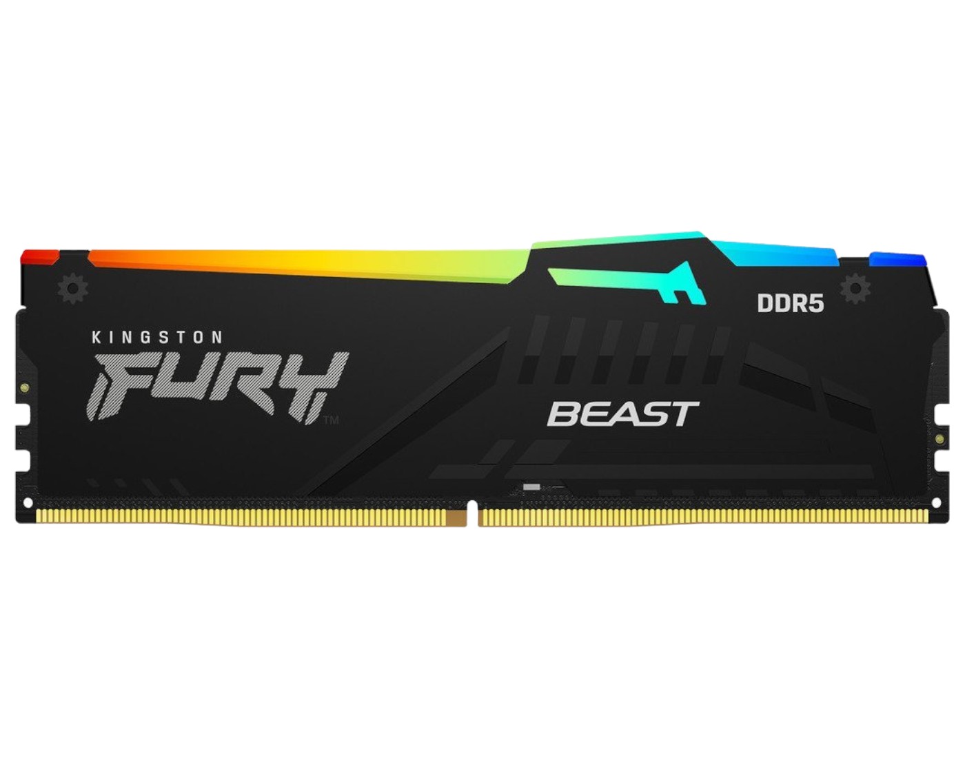 Память DDR Kingston 16GB DDR5 CL32 DIMM FURY Beast RGB XMP (KF564C32BBA-16) - Фото 1