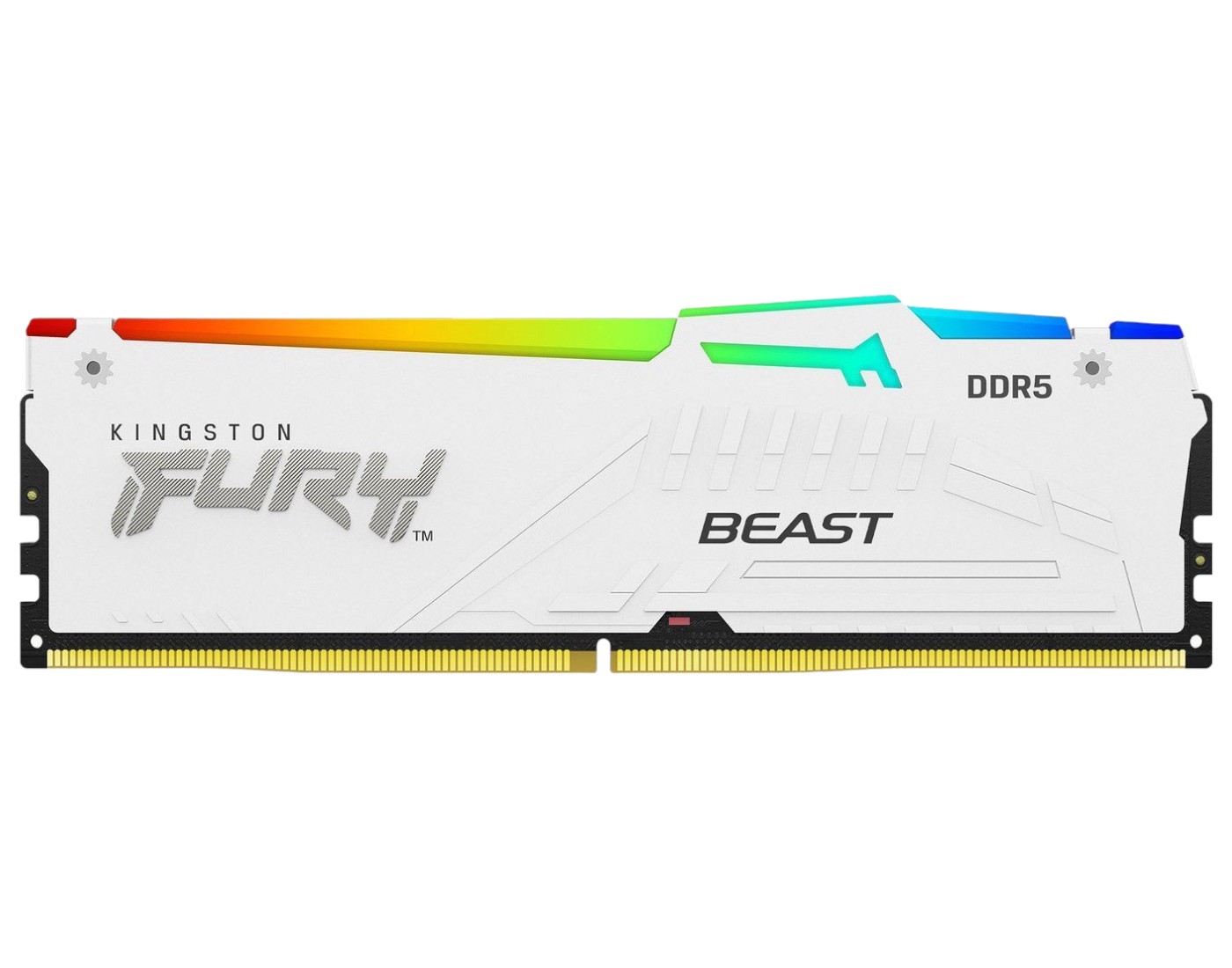 Память DDR Kingston FURY Beast White 16GB 6400 DDR5 (KF564C32BWA-16) - Фото 1