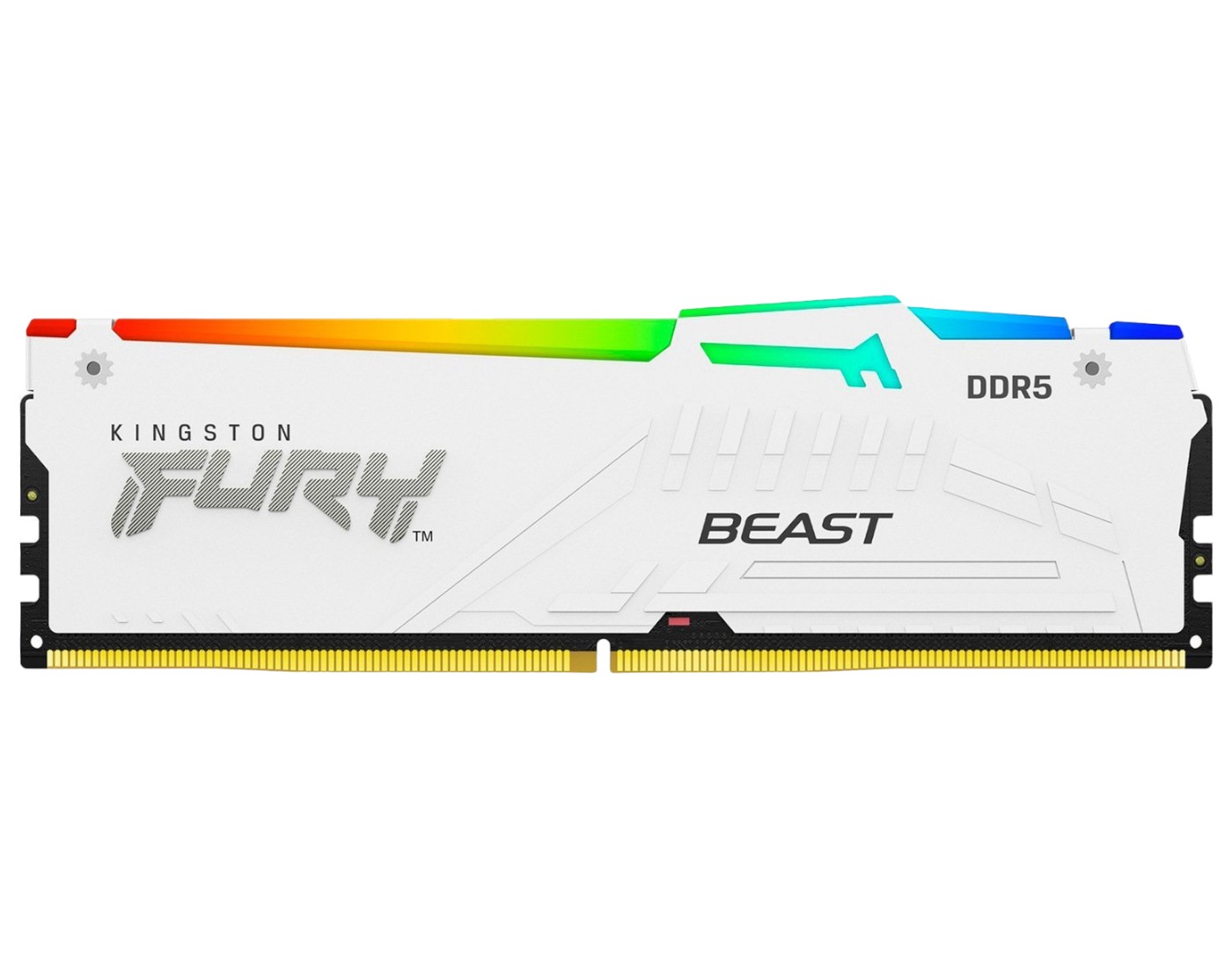 Память DDR Kingston 16GB DDR5 CL34 DIMM FURY Beast White RGB EXPO (KF568C34BWEA-16) - Фото 1