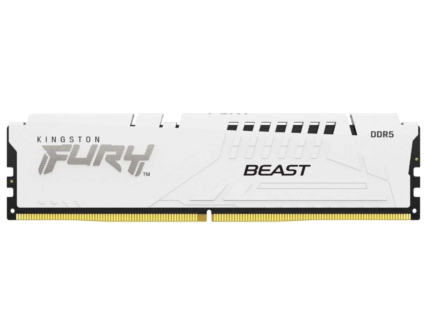 Память DDR Kingston 16GB DDR5 CL34 DIMM FURY Beast White XMP (KF568C34BW-16) - Фото 1