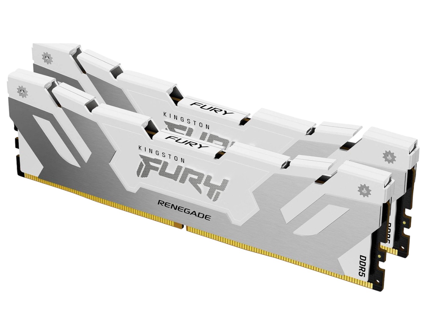 Память DDR Kingston 32GB DDR5 CL38 DIMM FURY Renegade White XMP (KF576C38RWK2-32) - Фото 1