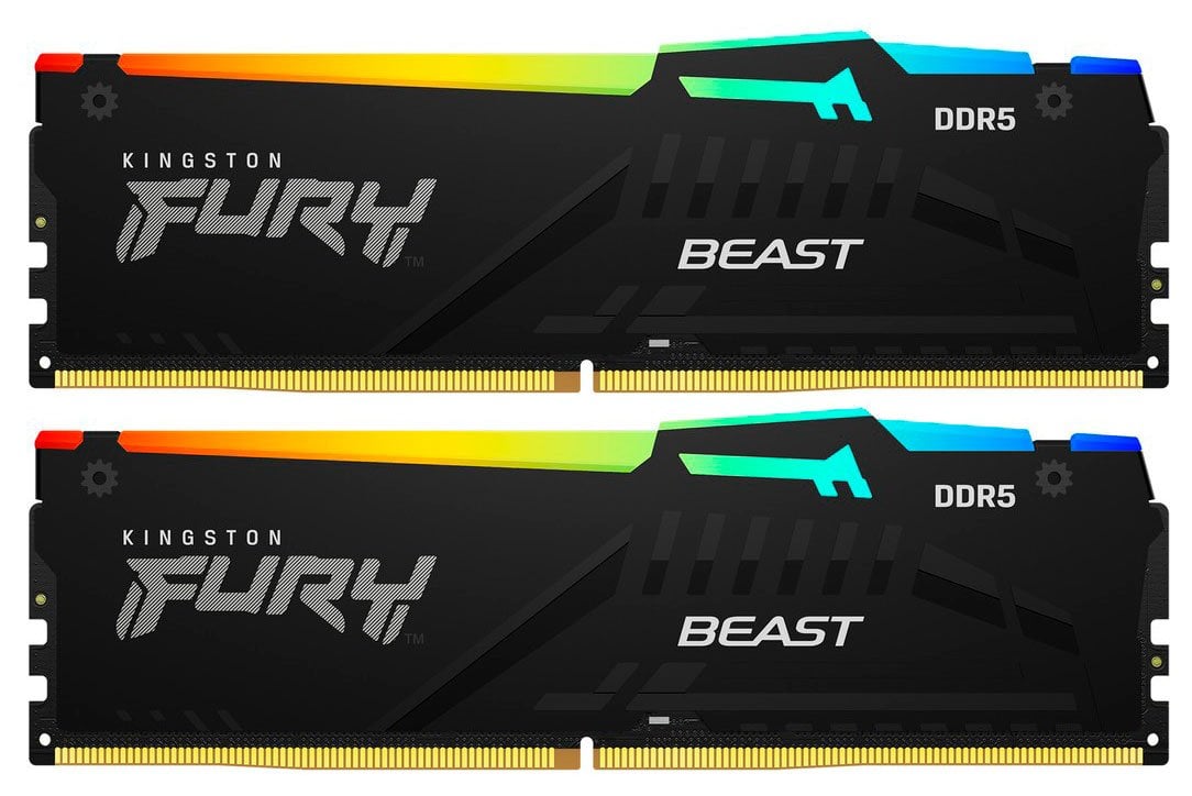 Память DDR Kingston Fury Beast RGB DDR5 2х32GB/5200 (KF552C36BBEAK2-64) - Фото 1