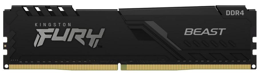 Память DDR Kingston 16GB DDR4 3200 Fury Beast Black (KF432C16BB/16) - Фото 1